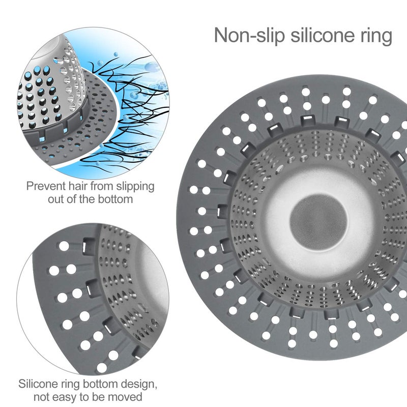 LEKEYE Drain Hair Catcher/Bathtub Drain Cover/Drain Protector for Pop-Up & Regular Drains(Patented Product) - Image 5